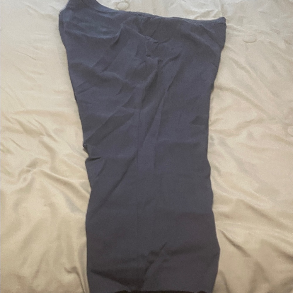 Elegant One-Shoulder Navy Dress
